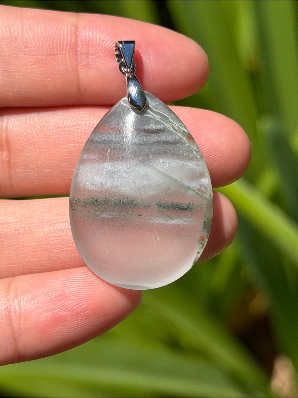 925 silver plated natural‎ blood stone pendant 1915
